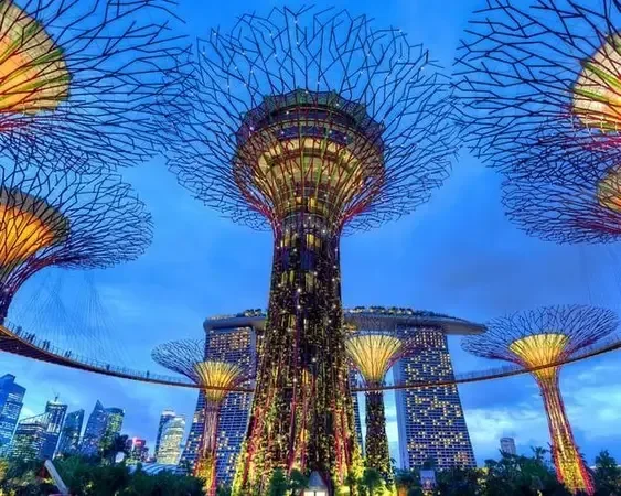Gardens by the Bay al tramonto